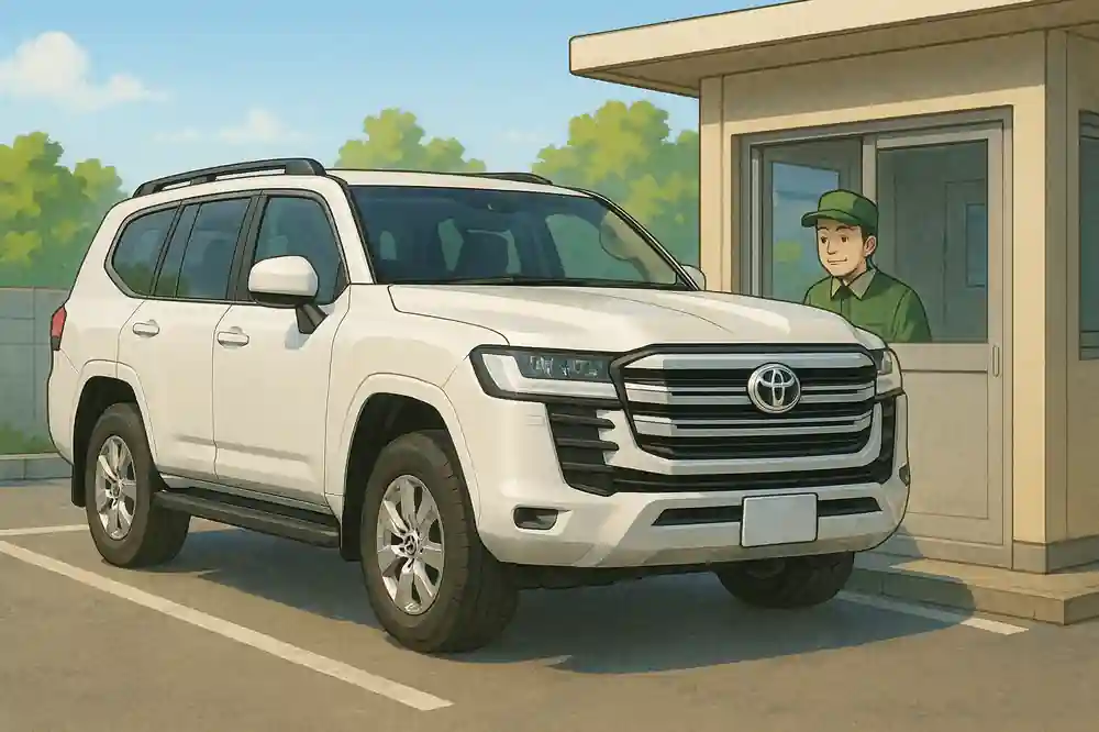 ランクルの駐車場