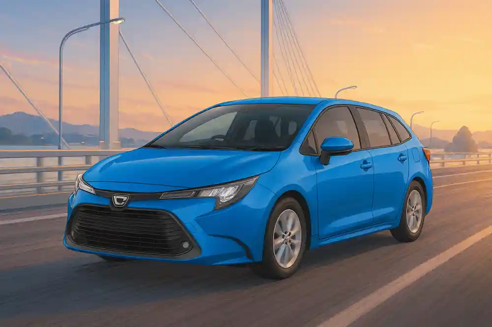 カローラツーリングのブルーメタリックの口コミ評価