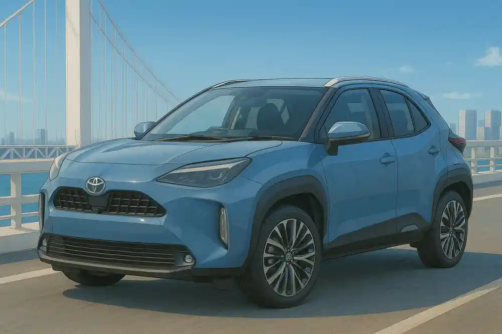 ヤリスクロスのグレイッシュブルーの口コミ評判