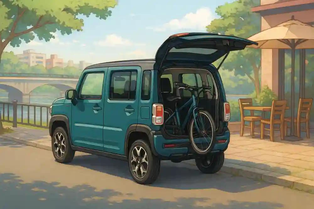 ハスラーは自転車乗る？