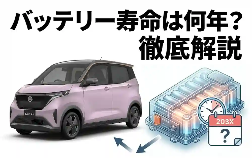 日産サクラは何年乗れる？バッテリー劣化、寿命、交換費用